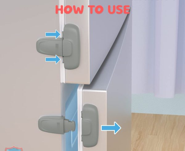 Child Safety Fridge Lock  Freezer Door Lock No Tools Need Or Drill Pic 2