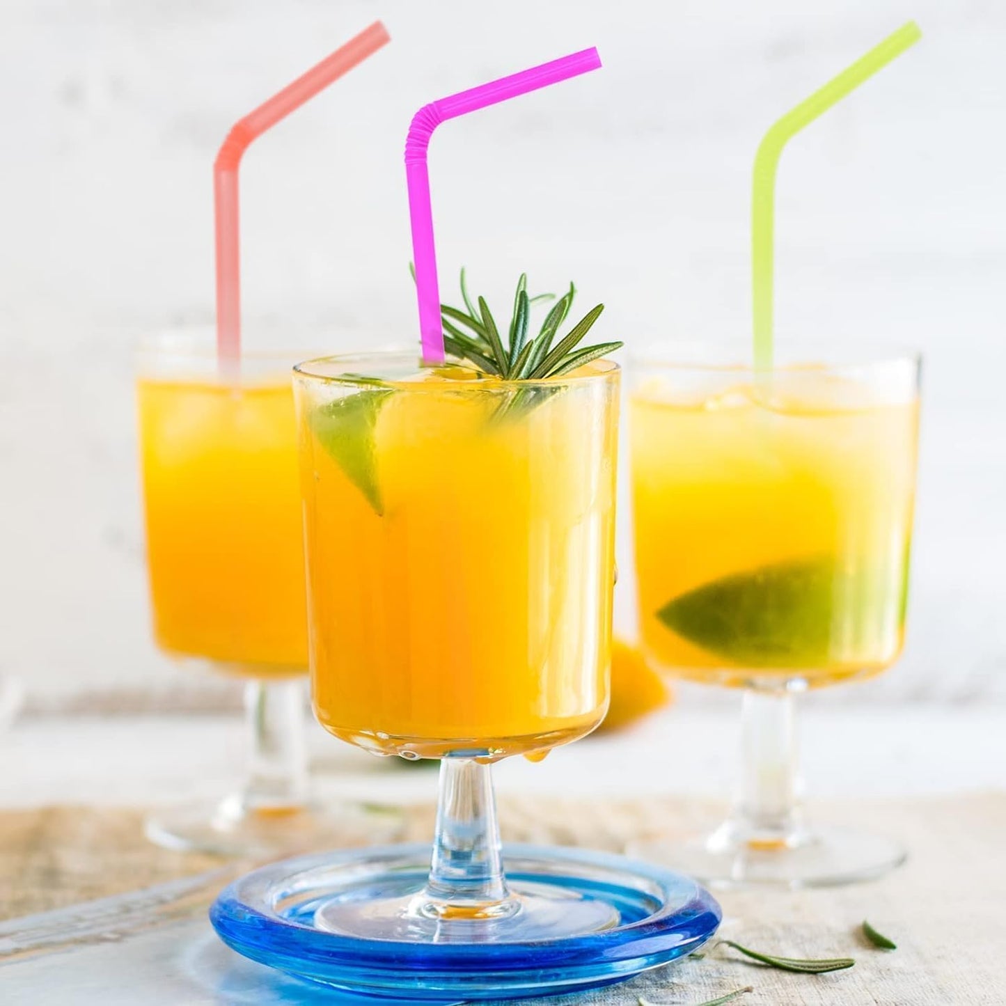 Colorful Flexible Drinking Straws – 50 Pcs Disposable Bendy Plastic Straws Pic 4