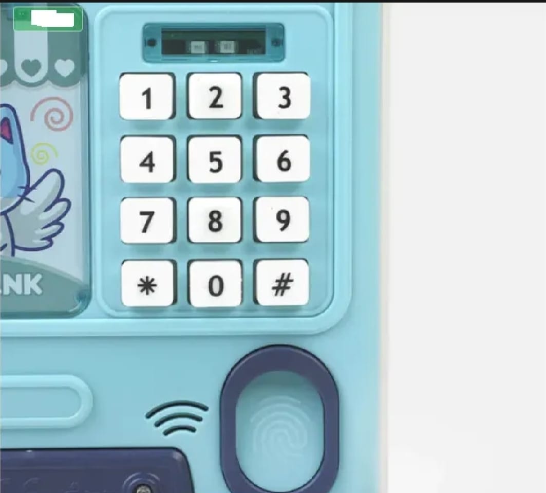 Creative Money Box ATM Machine with Password & Fingerprint Protection Kids Savings Bank Music & Auto Roll Pic 2