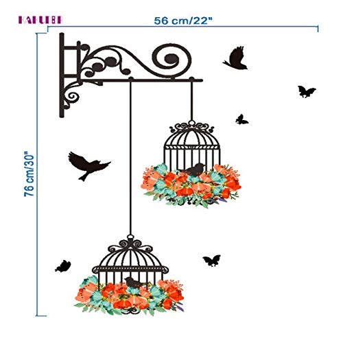 Creativity 3d Bird Cage Wall Sticker Pic 2