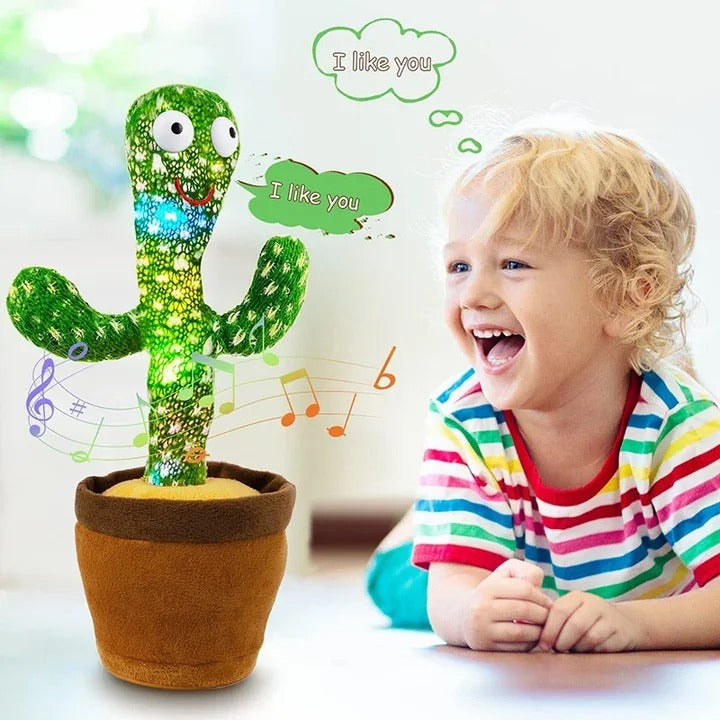 Dancing Cactus Toy Singing Talking Voice Recording with USB Rechargeable Function Fun Educational Gift for Babies and Kids Pic 1