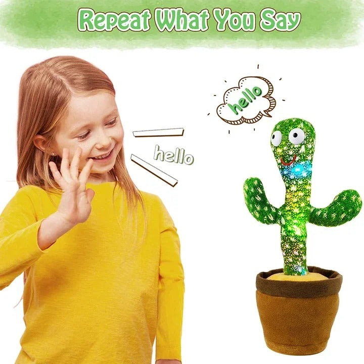 Dancing Cactus Toy Singing Talking Voice Recording with USB Rechargeable Function Fun Educational Gift for Babies and Kids Pic 5