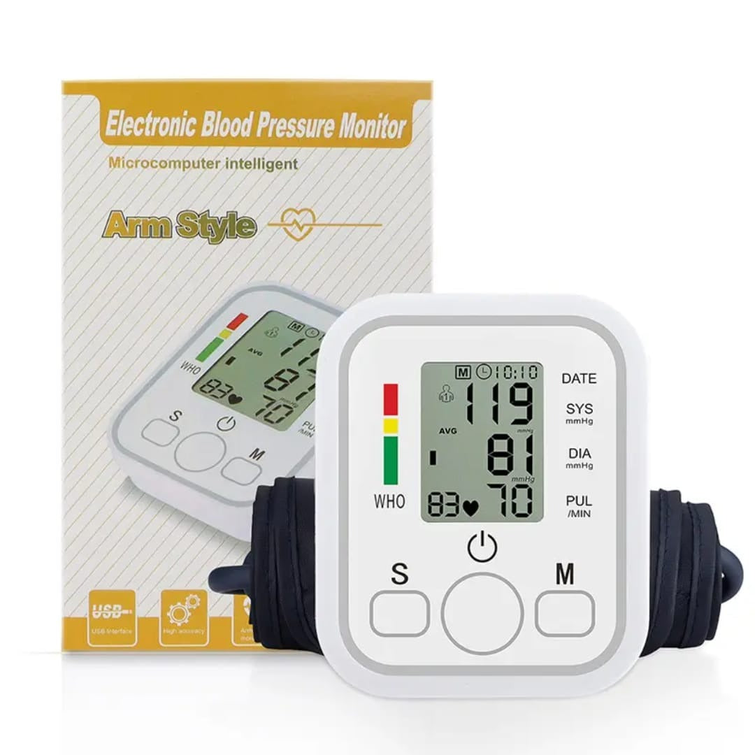 Digital Blood Pressure Monitor Fully Automatic with Heart Rate Detection Accurate Readings (Without Cell) Pic 1