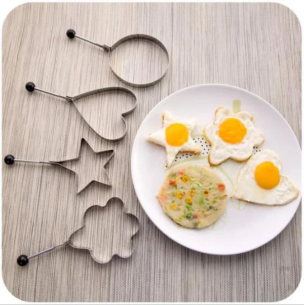 Egg Shaper Star Heart Round Flower Shaped Stainless Steel Pic 1