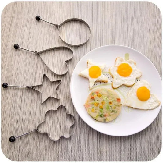 Egg Shaper Star Heart Round Flower Shaped Stainless Steel Pic 1