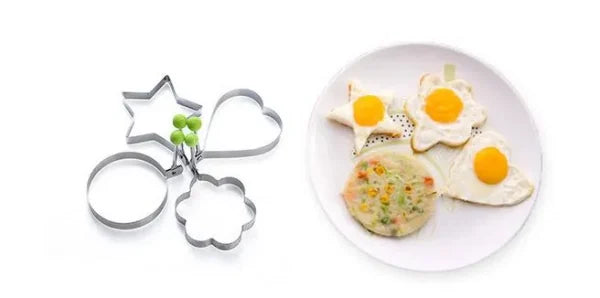 Egg Shaper Star Heart Round Flower Shaped Stainless Steel Pic 4