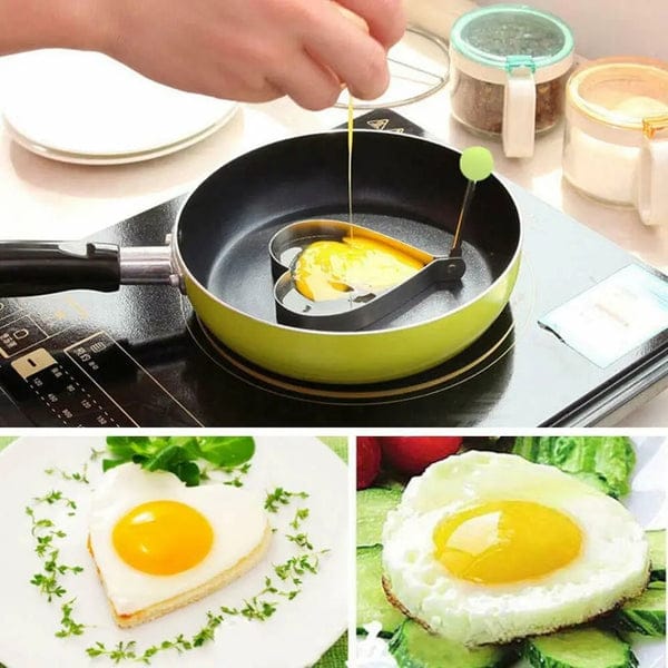 Egg Shaper Star Heart Round Flower Shaped Stainless Steel Pic 8