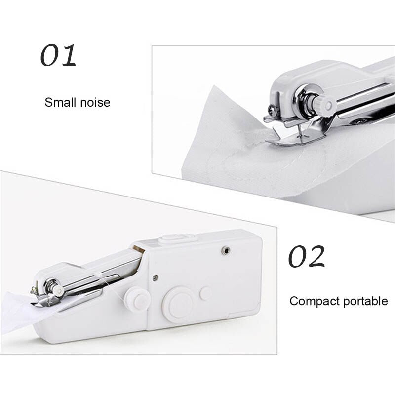 Electric Handheld Sewing Machine Portable Needlework Clothes Tool Pic 7