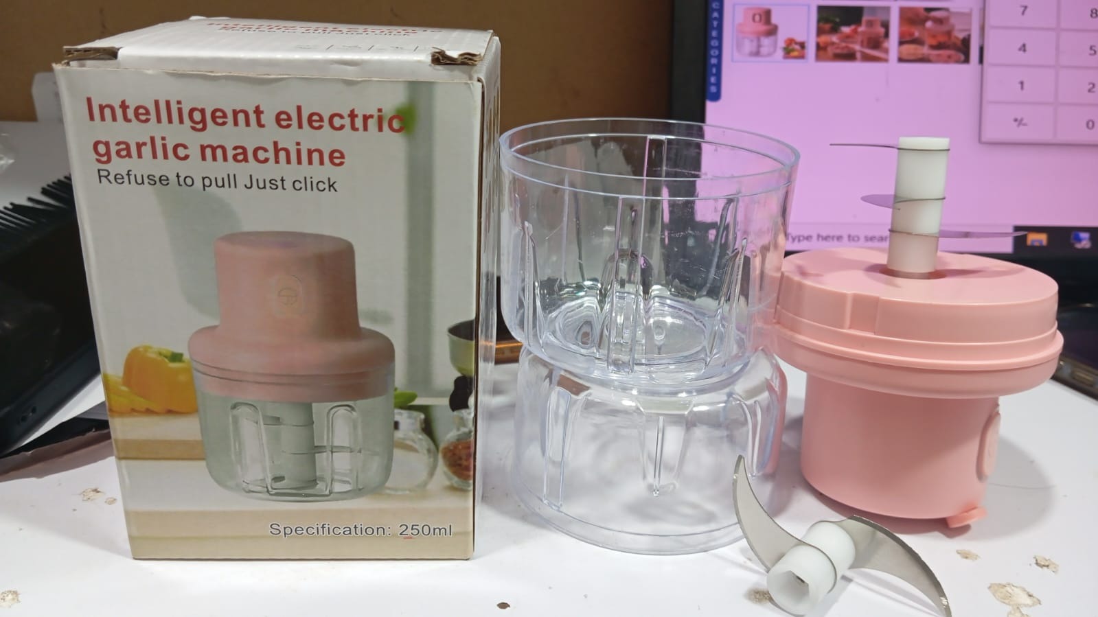 Electric Mini Grinder Food Chopper (250ml) Single Bowl Pic 5