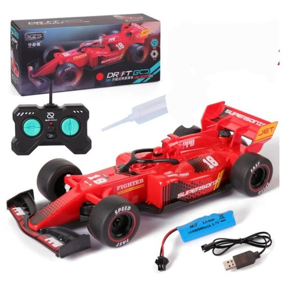 F1 Equation High-Speed RC Racing Car with Mist Spray Exhaust and LED Lights Pic 3