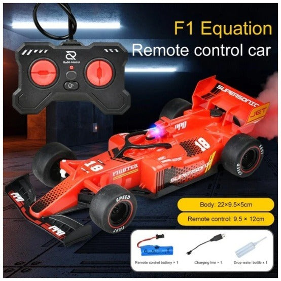 F1 Equation High-Speed RC Racing Car with Mist Spray Exhaust and LED Lights Pic 4