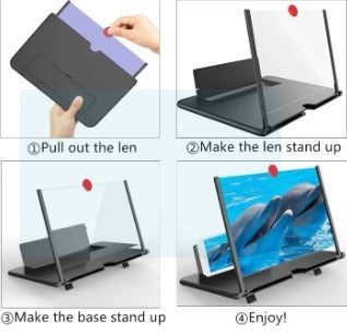 F3 Mobile Screen Magnifier Enlarged Mobile Screen Amplifier Large Screen Eyes Protection | Size 21.8×16.5×1.2CM Pic 4