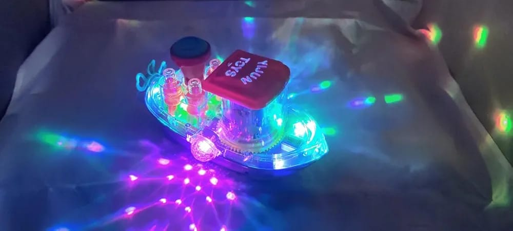 Gear Ship Bump and Go Toy for Kids with 3D Lights Music & Automatic Action Play Pic 4