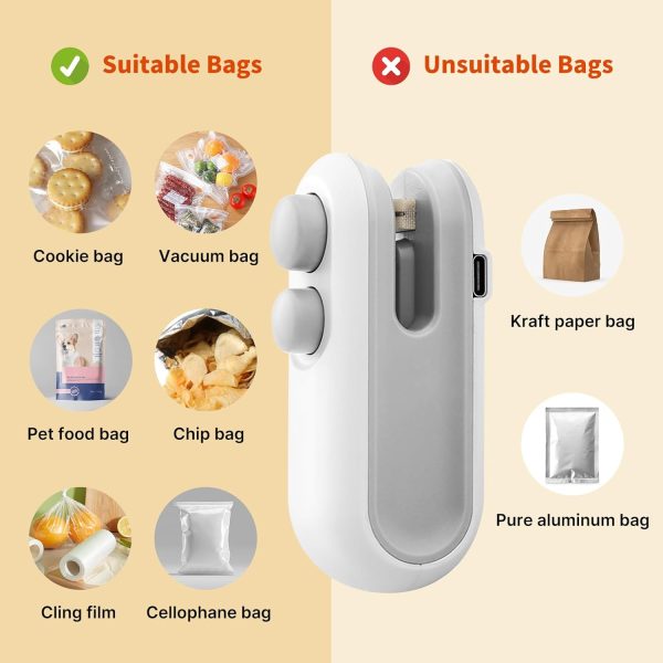 Heat Sealing Machine 2 In 1 Cutting And Sealer Usb Rechargeable Pic 3
