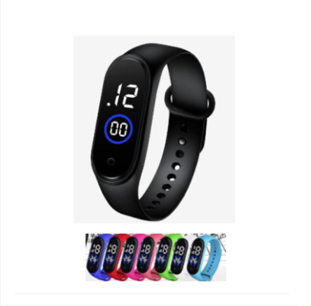 Latest M4 LED Watch Digital Sports Bracelet Boys & Girls Waterproof Touch Display Without Box Pic 1