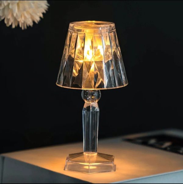 Led Night Light Crystal Diamond Table Lamp Pic 3