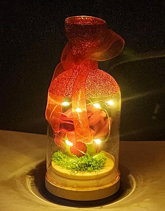 Light Up Glass Decoration Bell Shape For Home Decoration Pic 1