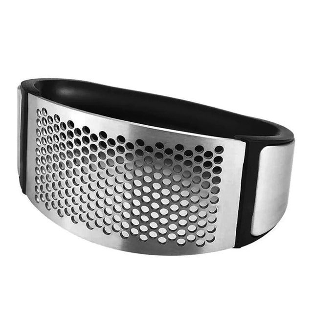 Manual Garlic Press Rocker with Handle – Stainless Steel Garlic Crusher pic 7