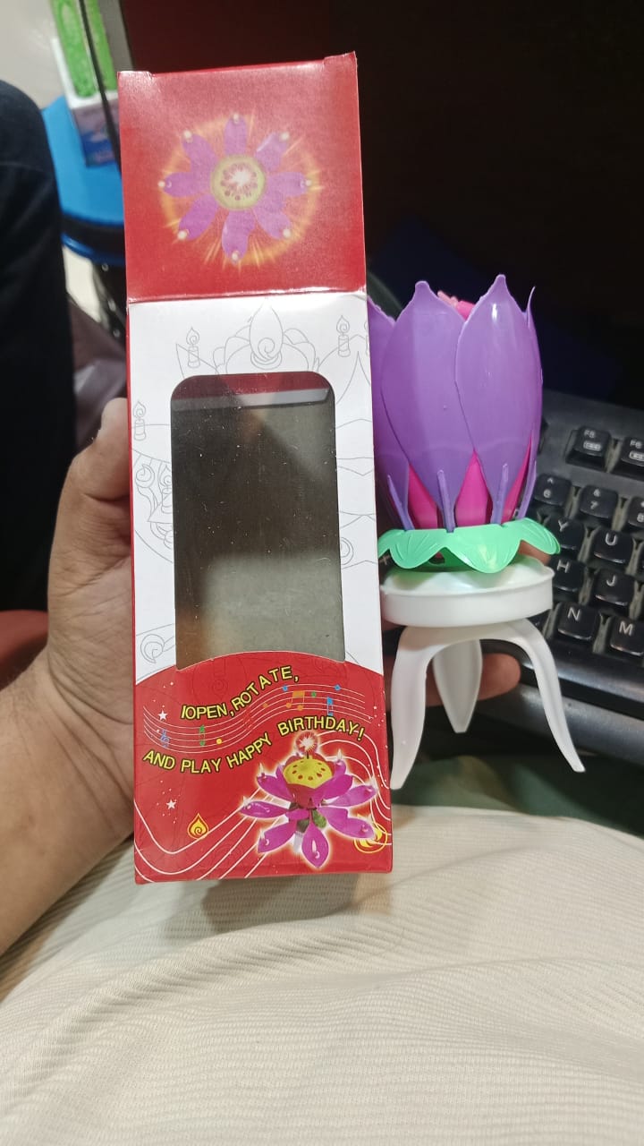 Melody Birthday Candle Musical Flower Candle Colorful Flames And Happy Birthday Tune Pic 3