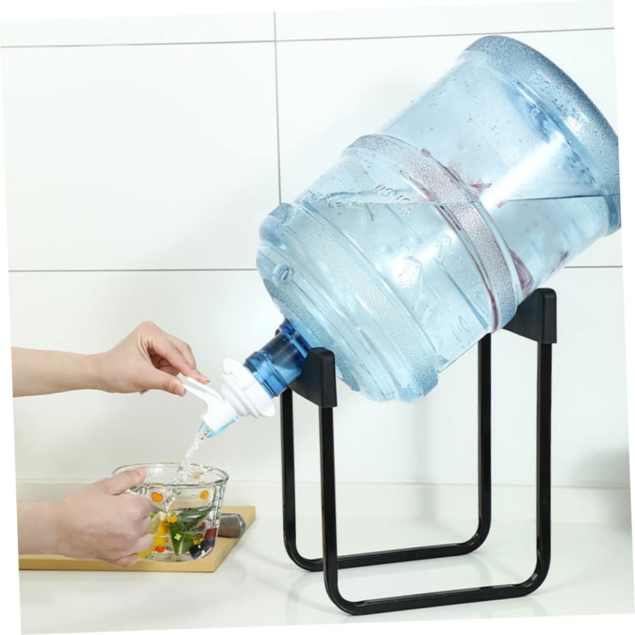 Metal Bottle Stand with Nozzle Convenient Dispensing Minimal Mess Pic 1