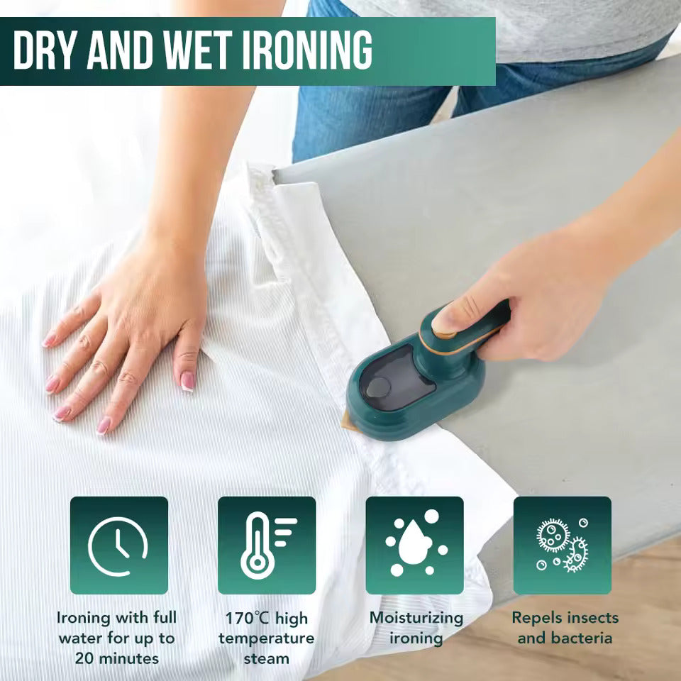 Mini 180° Rotatable Handheld Steam Iron Fast Wrinkle Removal Pic 1