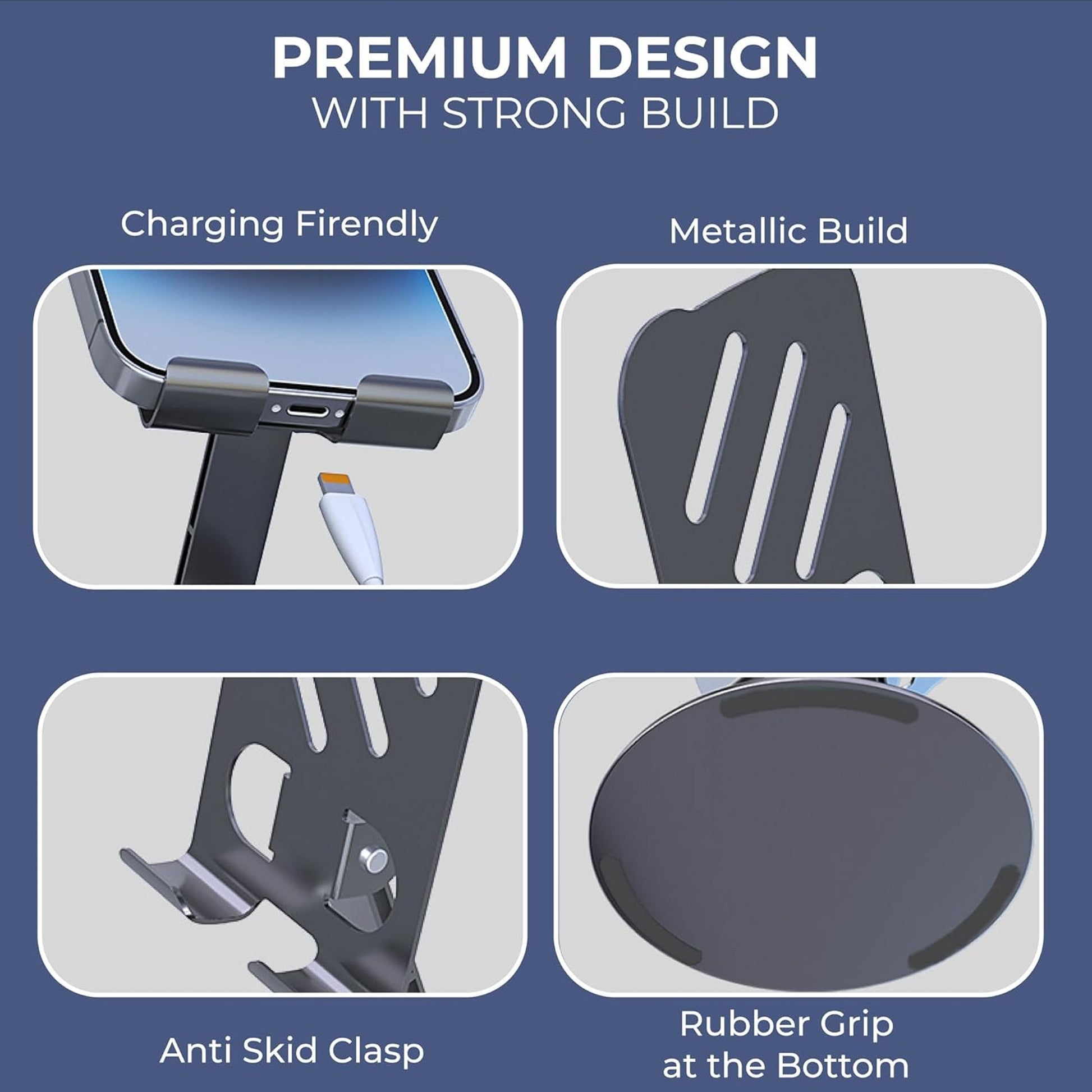 Mobile Holder Tablet Stand 360 Rotatable Adjustable Foldable  Pic 3