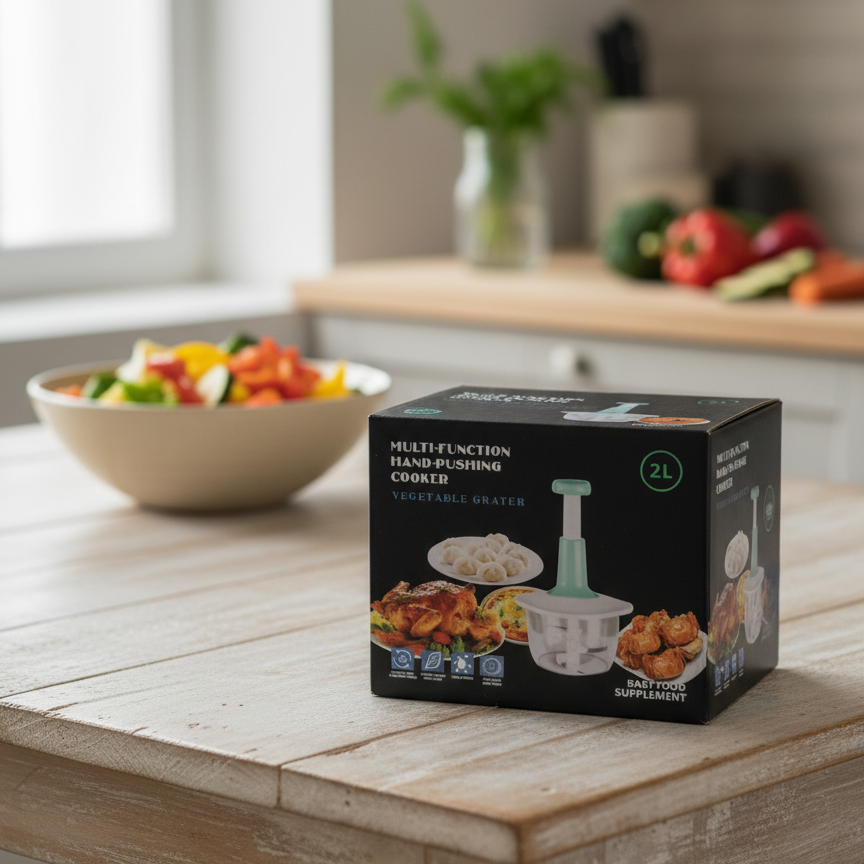 Multi-Function Hand-Pushing Food Processor Manual Chopper For Meat, Vegetables Pic 5