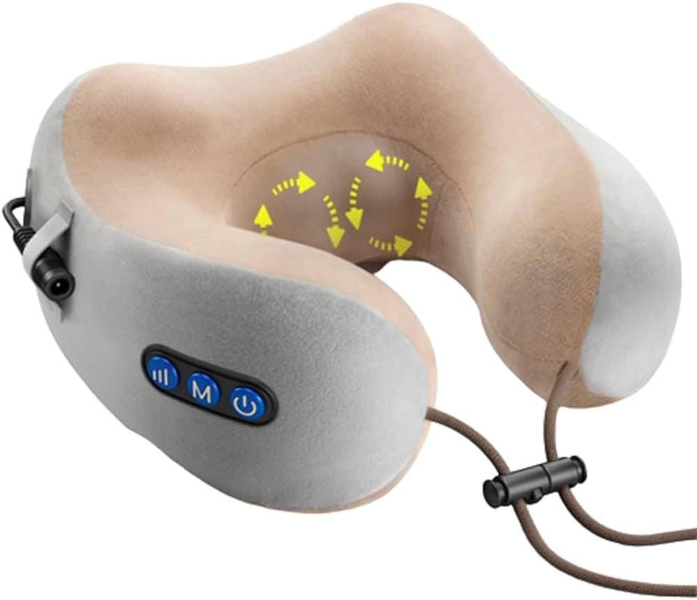 Neck Massager U-Shaped Pillow Rechargeable Shoulder & Cervical Relaxing Massage Pic 5