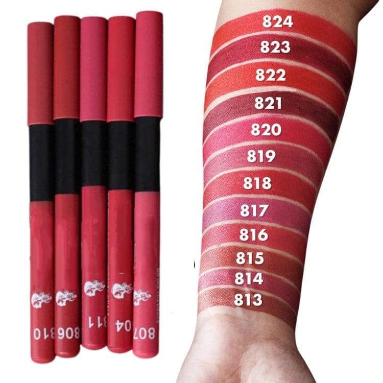 Nude Shade Lipstick Pencil High Pigment Smooth Application Long Lasting - Pack of 12 Pic 2