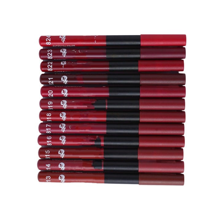 Nude Shade Lipstick Pencil High Pigment Smooth Application Long Lasting - Pack of 12 Pic 3