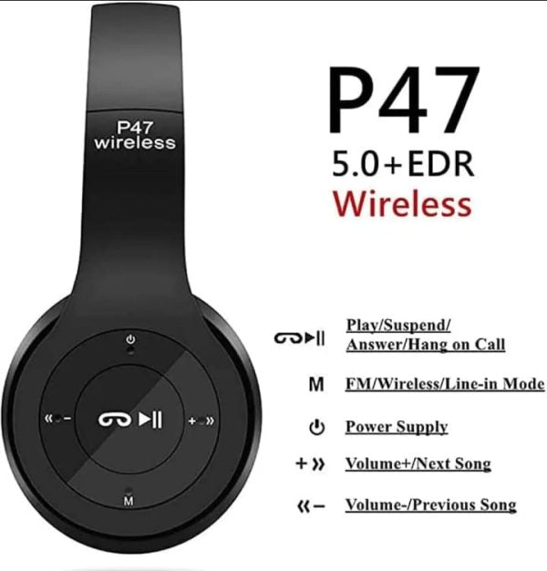 P47 Wireless Headphones Ultra Small Bluetooth Headset For Gaming Pic 2