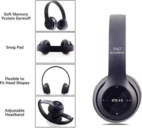 P47 Wireless Headphones Ultra Small Bluetooth Headset For Gaming Pic 8