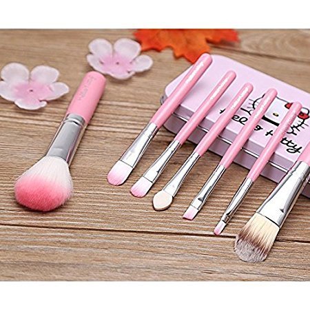 Pack Of 7 Hello Kitty Makeup Brush Set Eye Shadow Brushes Set Pic 7
