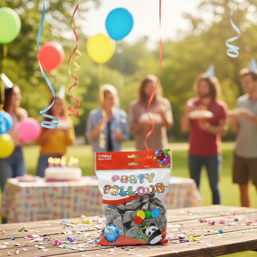 Party Balloons Pack 100 pcs Random Colours Pic 2