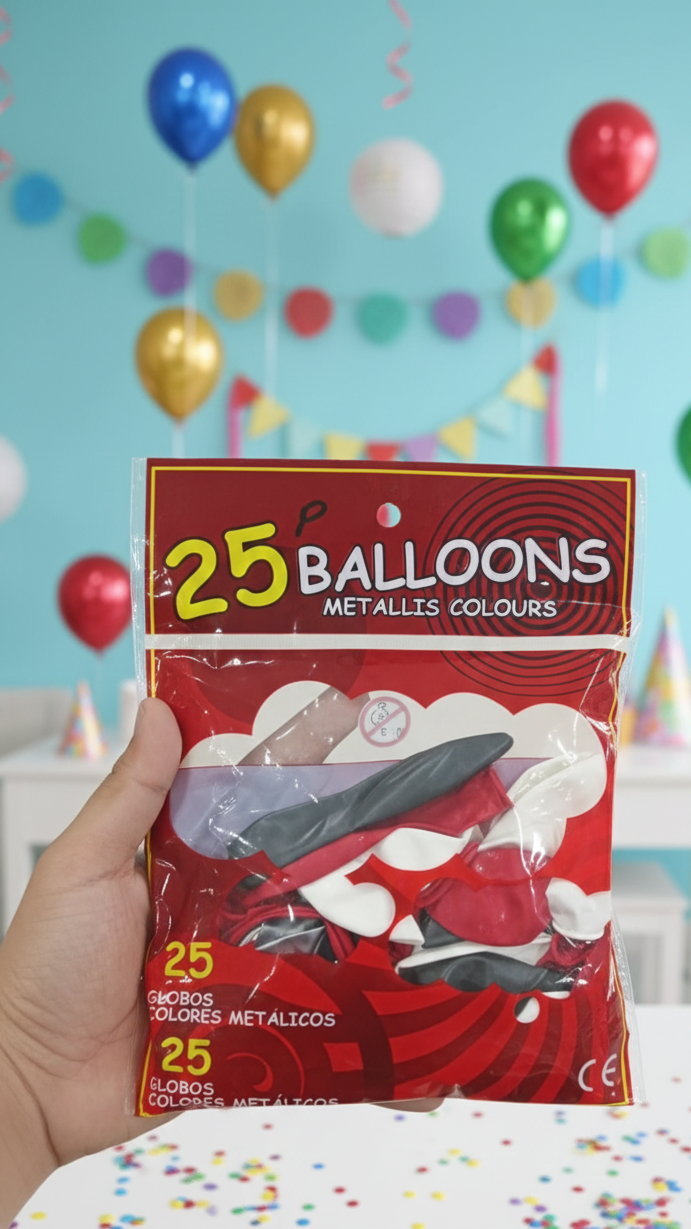 Party Balloons Pack 25 pcs Pic 1