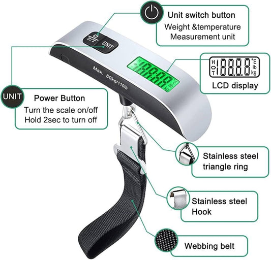 Portable Digital Luggage Scale LCD Display Pic 1