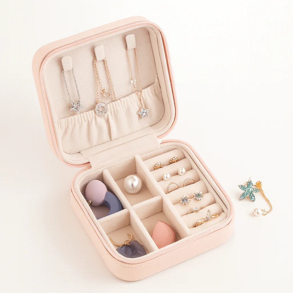 Portable Jewelry Storage Box Travel Case Multipurpose Gift Box for Jewellery & Hair Accessories Pic 5
