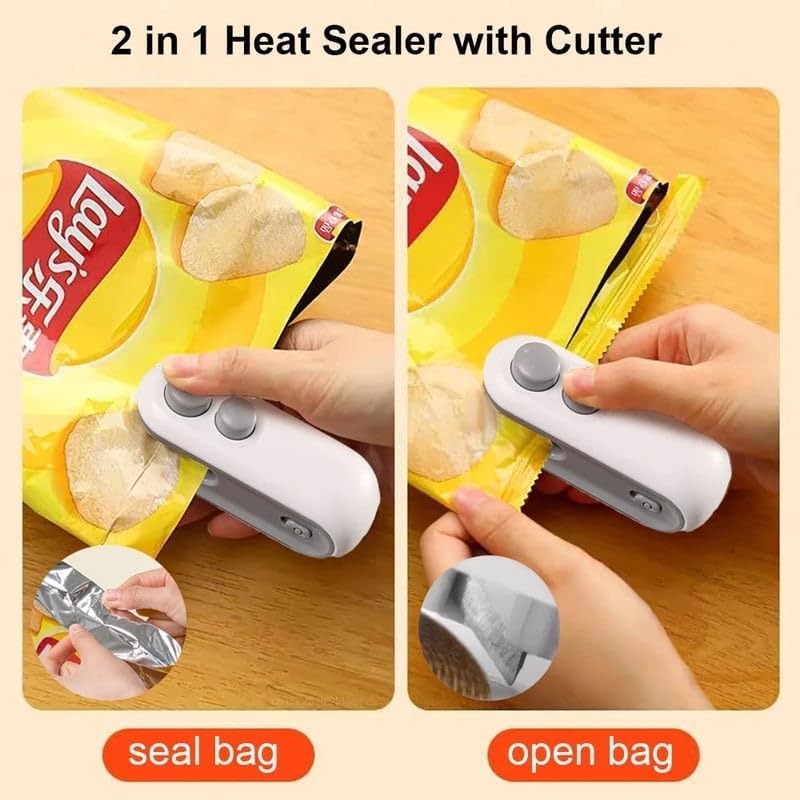 Portable Rechargeable Mini Sealer For Plastic Bags | Handheld Heat Sealing Machine Pic 1