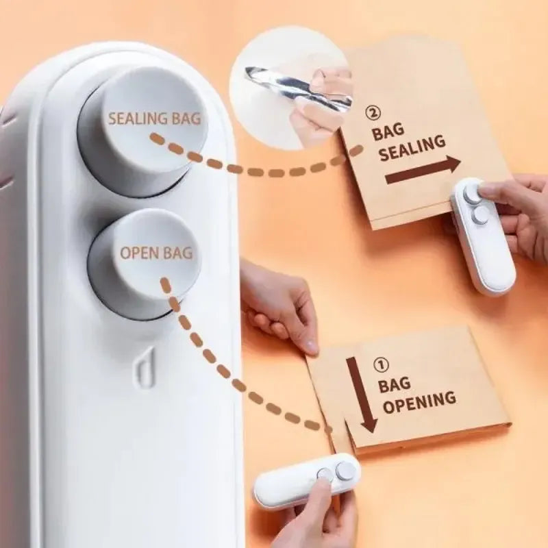 Portable Rechargeable Mini Sealer For Plastic Bags | Handheld Heat Sealing Machine Pic 6
