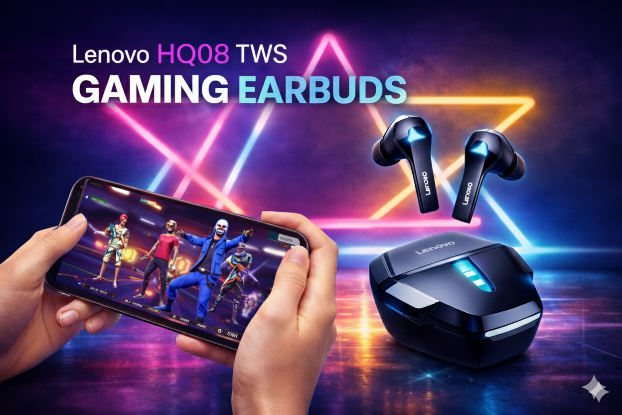 Professional Lenovo Hq08 Tws Gaming Earbuds Low Latency Hifi Sound Pic 1
