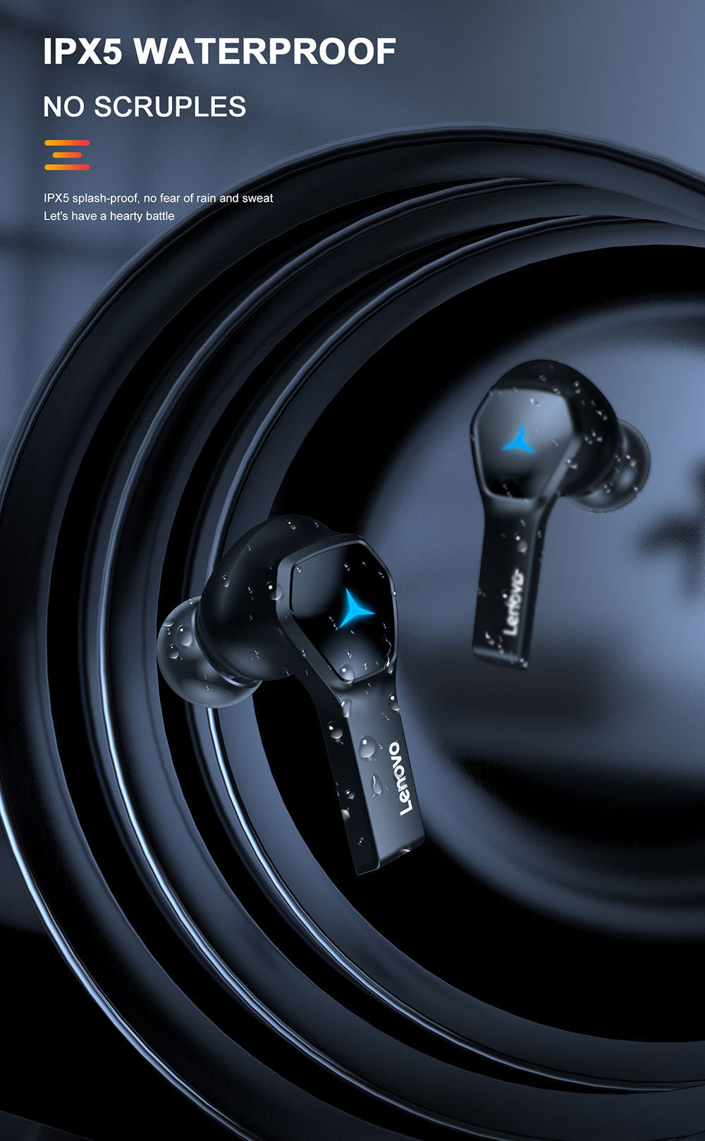 Professional Lenovo Hq08 Tws Gaming Earbuds Low Latency Hifi Sound Pic 12