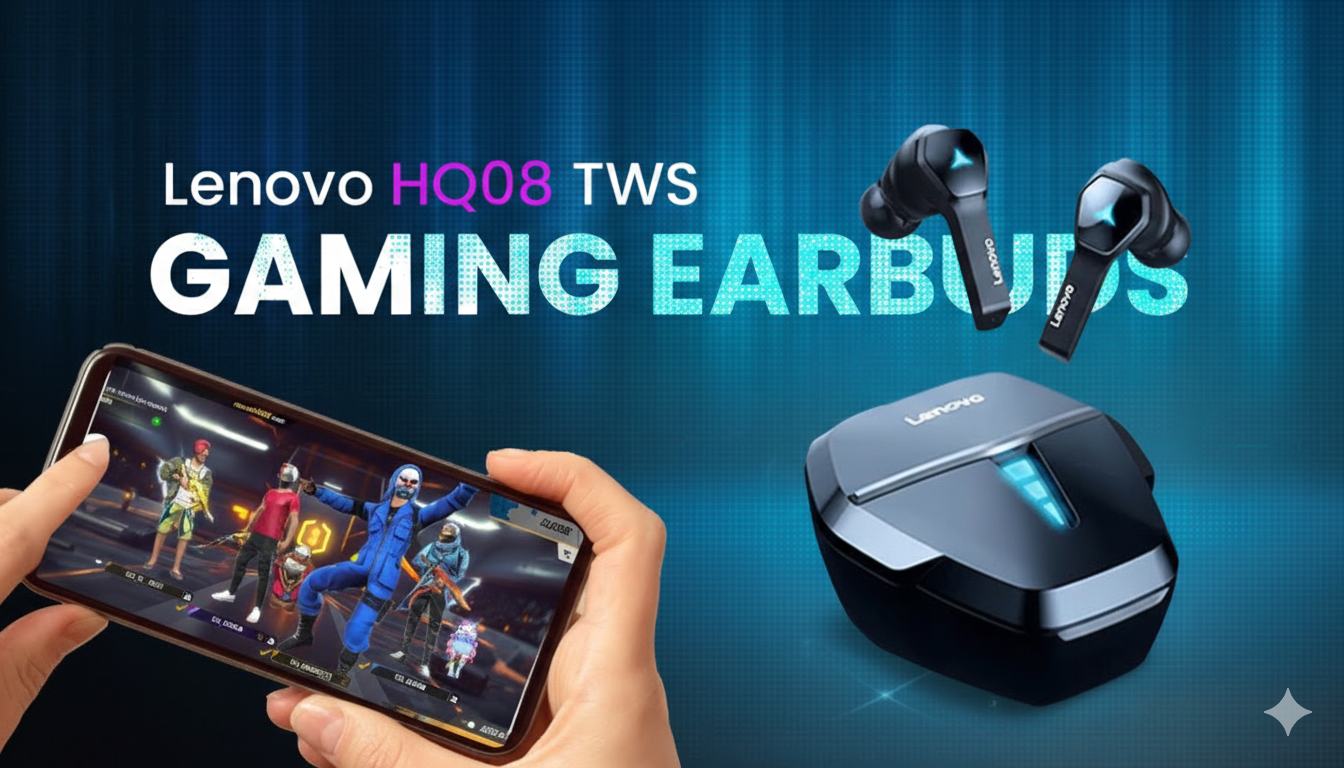Professional Lenovo Hq08 Tws Gaming Earbuds Low Latency Hifi Sound Pic 2