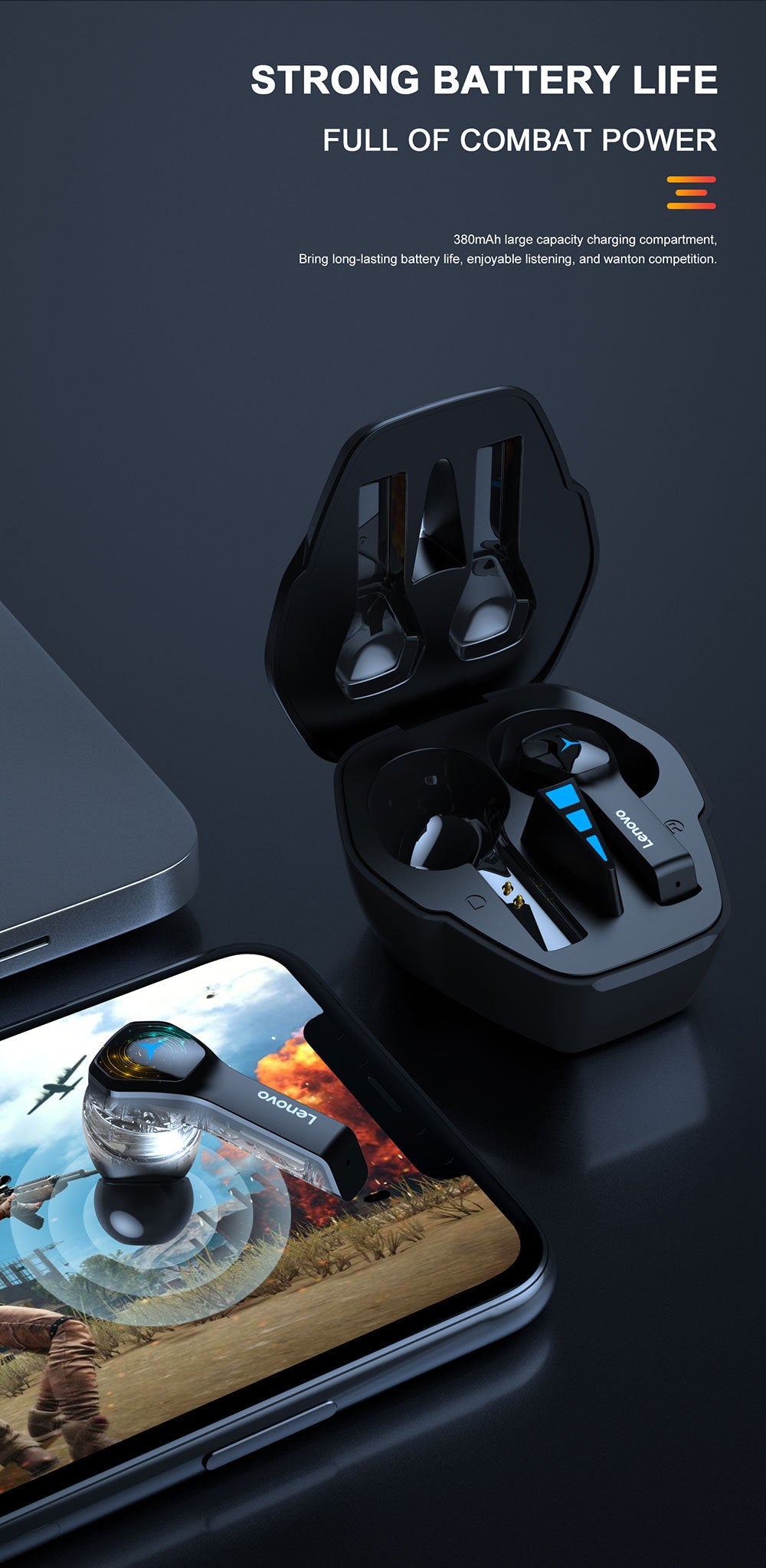 Professional Lenovo Hq08 Tws Gaming Earbuds Low Latency Hifi Sound Pic 8