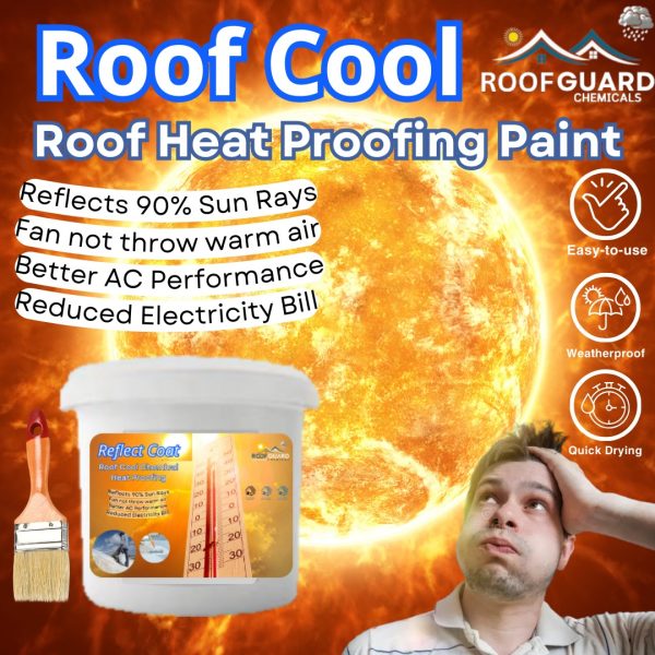 Roof Guard Cool Paint with Free Brush | Roof Cooling Paint Pic 6