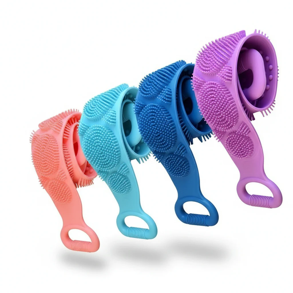 Silicone Bath Body Brush Soft Rubbing Exfoliating Massage For Back Cleaning High Quality Bathroom Accessories Pic 3