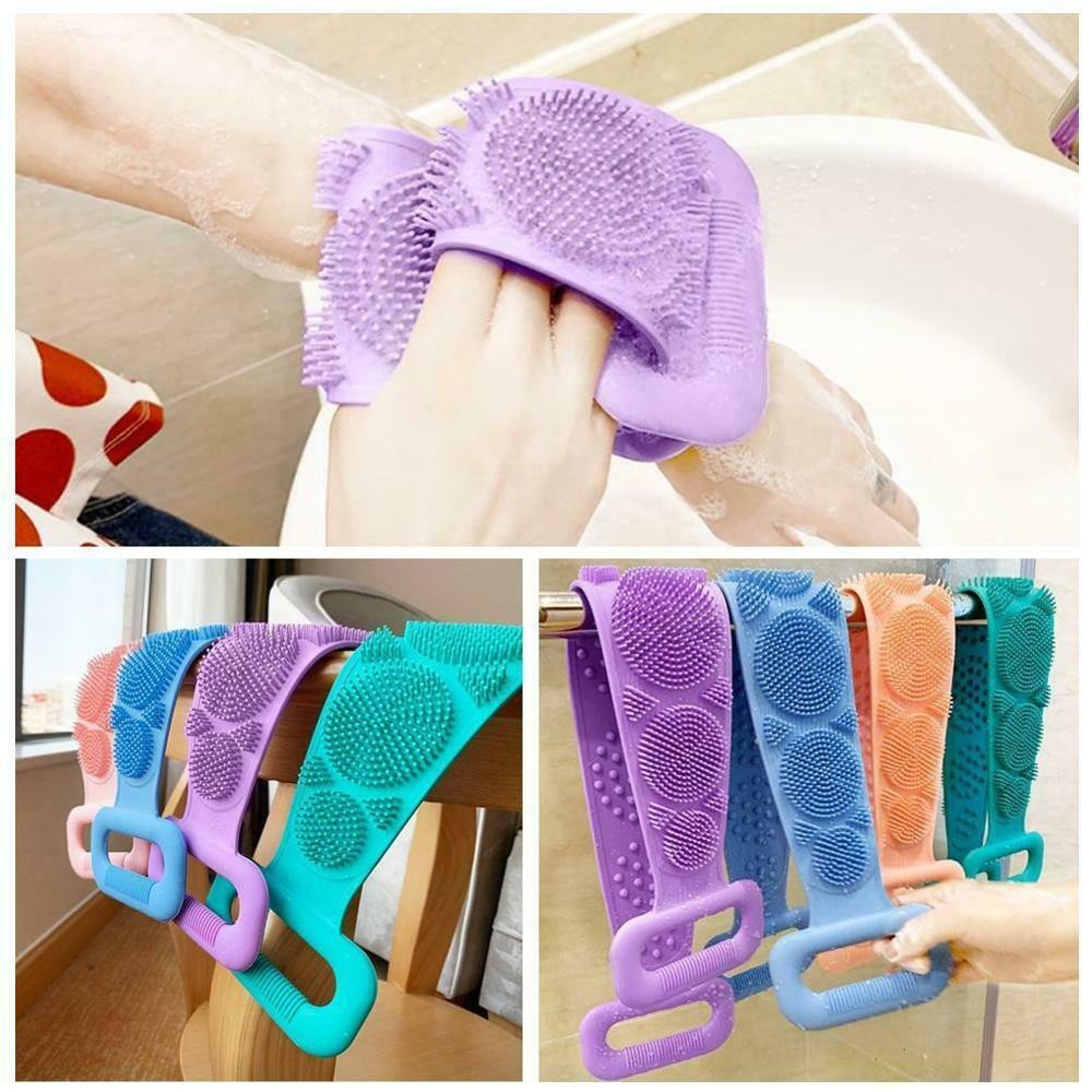 Silicone Bath Body Brush Soft Rubbing Exfoliating Massage For Back Cleaning High Quality Bathroom Accessories Pic 4