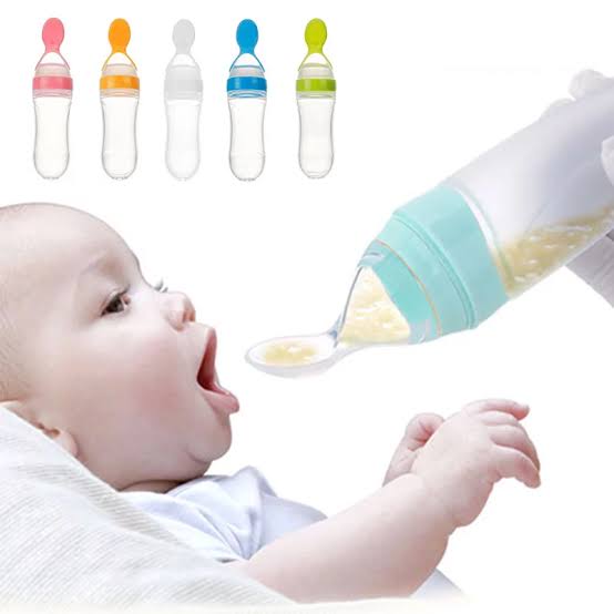 Silicone Bottle Feeding Baby Spoon Feeder Pic 2