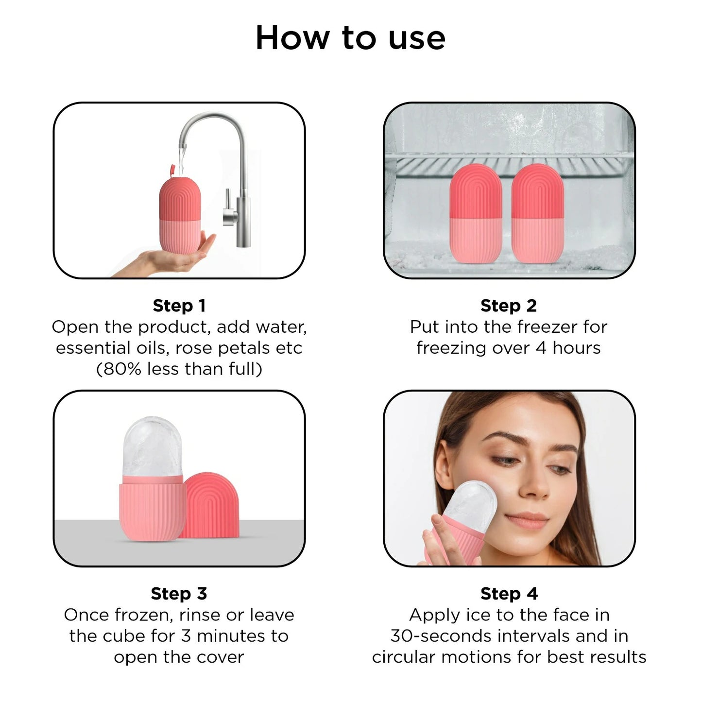 Silicone Ice Facial Roller Beauty Ice Roller For Face Eyes Neck Cryotherapy Pic 6