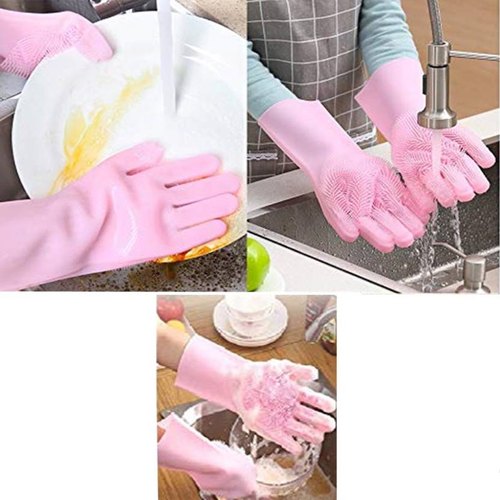 Silicone Washing Full Finger Gloves Pic 5