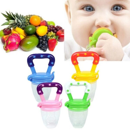 Solid Baby Fruit Pacifier Fresh Fruit Feeder Infant Teething Toy Nibbler Safe Silicone Pic 1